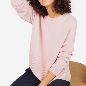 Pink everlane soft cotton square crew light baby pink M medium